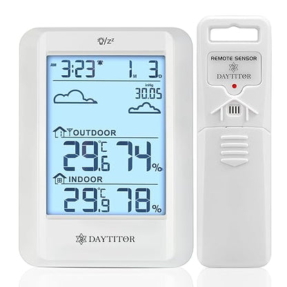 Outdoor Thermometer Weather Stations Wireless High Precision Temperature by DAYTITOR
