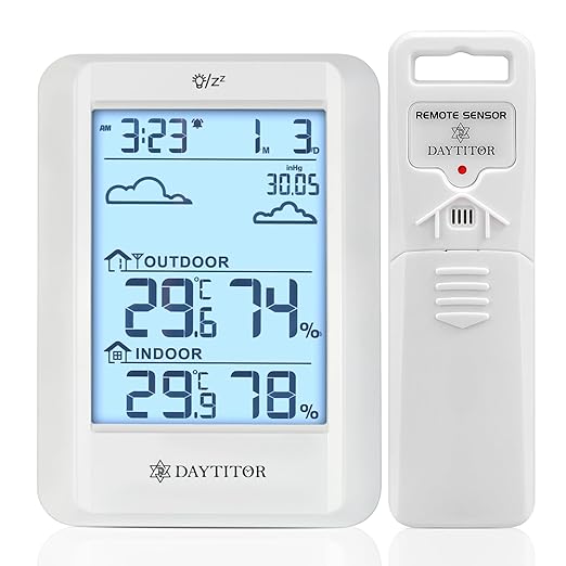 Outdoor Thermometer Weather Stations Wireless High Precision Temperature by DAYTITOR