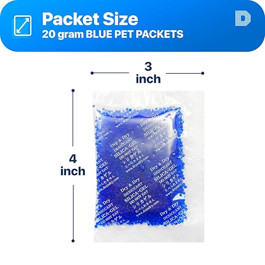 Dry & Dry 20 Gram Blue Indicating Silica Gel Packets - Image 6