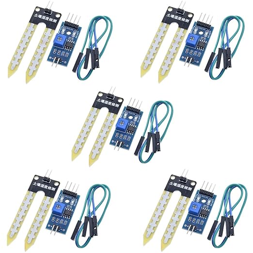 5 Pieces of LM393 3.3V-5V Soil Moisture Detection Sensor, Soil Humidity Sensor by hiBCTR