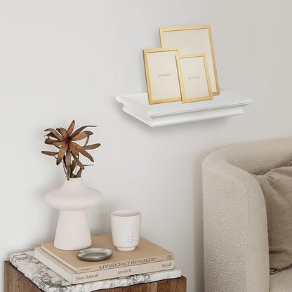AHDECOR White Floating Shelves Wall Mounted, Deeper Wall Storage Shelf - Image 7