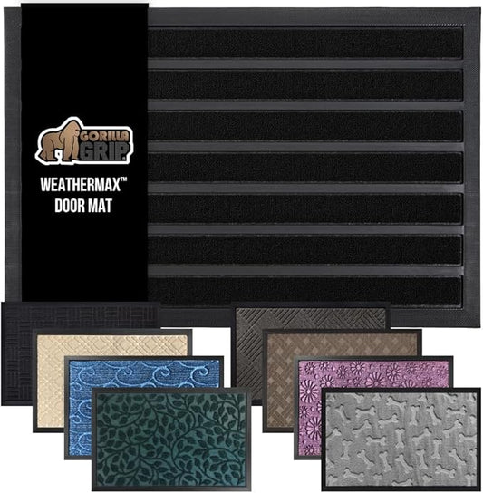 GORILLA GRIP 100% Waterproof All-Season WeatherMax Doormat US Designed Natural by GorillaGrip