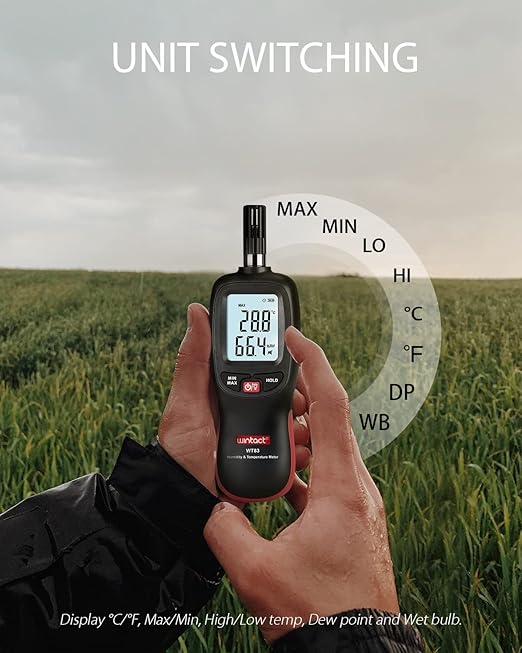 Wintact Digital Temperature and Humidity Meter, Thermometer Hygrometer Monitor - Image 6
