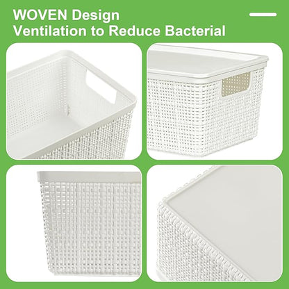 6 Pack Plastic Storage Baskets - Image 2