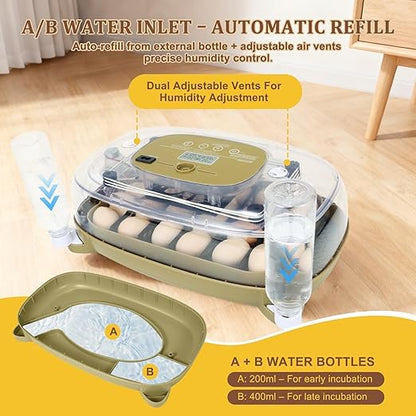 3rd Gen - 24 Egg Automatic Incubator, Stage-Based Adaptive Humidity - Image 3