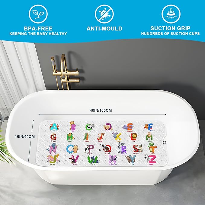 XIYUNTE Baby Bath Mat for Tub Non Slip Kids Bath Mat - Image 2