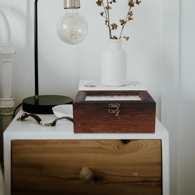 Rustic Wooden Collectibles Display Case - Image 4