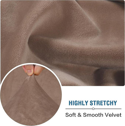H.VERSAILTEX Velvet Stretch Individual Couch Cushion Cover Plush Cushion - Image 5
