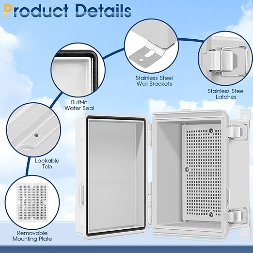 Waterproof Outdoor Project ABS Plastic Junction Box IP67 Weatherproof Dustproof - Image 3