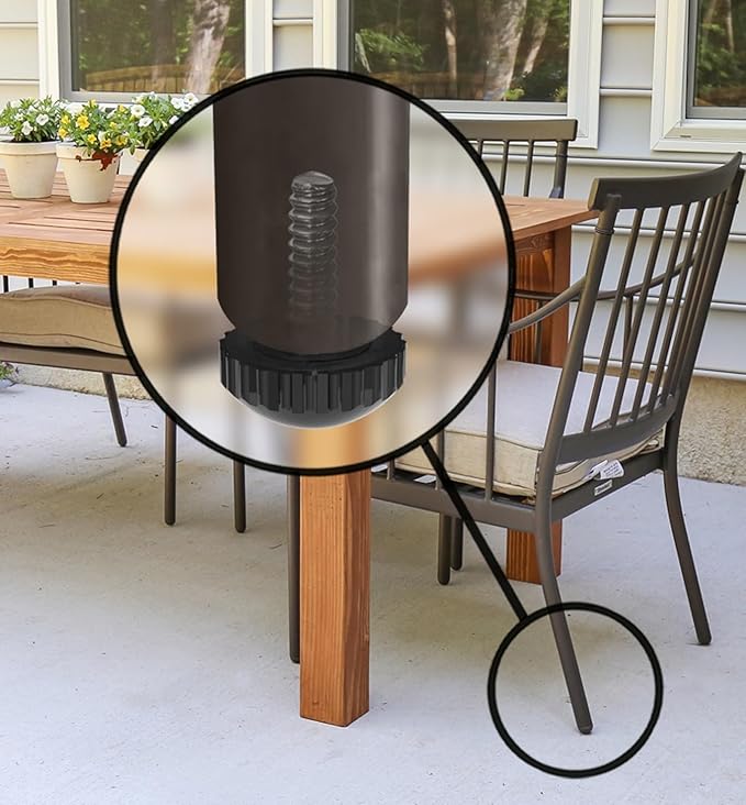 Slipstick Gorilla Outdoor Adjustable Furniture Levelers Weatherproof Screw in - Image 6