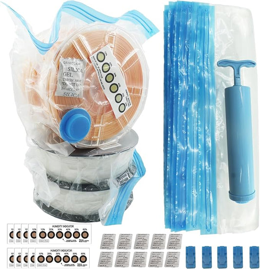 Filament Storage Bag kit 36 pcs, 1 Bag Store 2 Spool Total 20, Box 10 by ACROSSXD