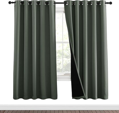 NICETOWN 100% Blackout Window Curtain Panels, Full Light Blocking Drapes - Image 2