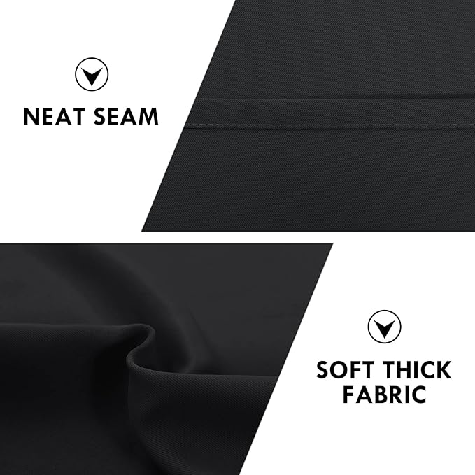 DWCN Black Room Darkening Blackout Curtains - Image 6