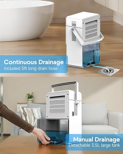 Small Dehumidifier with Drain Hose, Portable Dehumidifier - Image 6