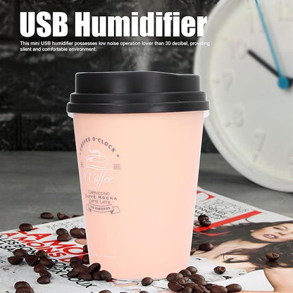 Desk Humidifier, USB Humidifier 300ml Coffee Cup Low Noise Auto Off Compact - Image 4