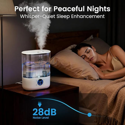 QIDO Top Fill Humidifiers for Bedroom, 5 L Cool Mist 36H Super Long Time - Image 7