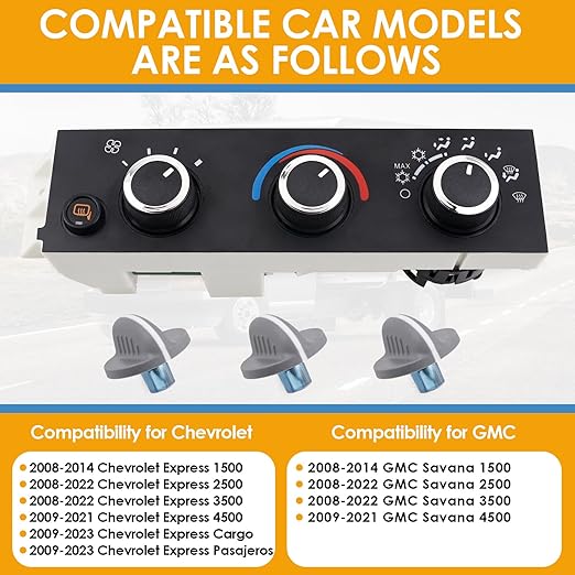 599-294 Heater A/C Control Switch, Front Climate Control Module Compatible - Image 2