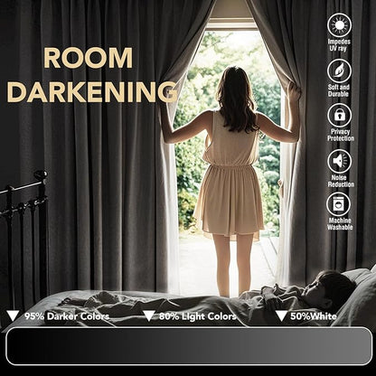H.VERSAILTEX Blackout Curtains Thermal Insulated Window Treatment Panels Room - Image 7