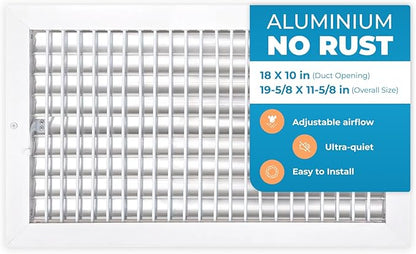 Aluminum 18 x 10 Inch Air Vent Covers Wall AC Grille – Premium Register Vent by Air360