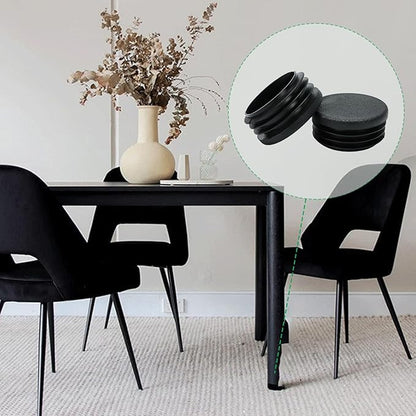 1-1/4" Plastic Hole Plugs Black -Round Chair Leg Caps, Flush Mount Pipe Plugs - Image 6