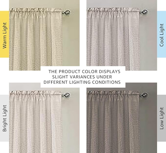 H.VERSAILTEX Angora Flax Linen Curtains 84 Inch Length - Image 3