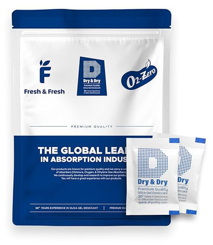 Dry & Dry 2 Gram Silica Gel Packets Desiccants, Silica Packets by DryDry