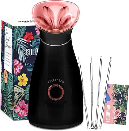 Colorfarm Facial Steamer Nano Ionic: Face Steamer Deep Cleaning Unclogs Pores by Colorfarm