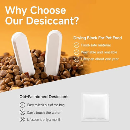 4 Pcs Diatom Drying Stick for Pet Food, Keep Food Fresh Desiccant to Dry - Image 3