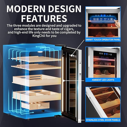 KingChii Upgrade 70L Temperature & Humidity Control Cabinet, Built-in - Image 3