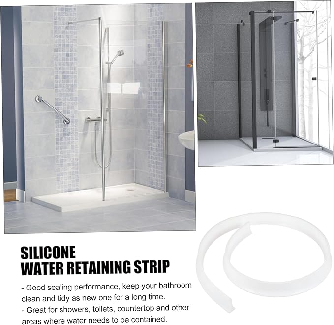 jojofuny 3m Toilet Water Retaining Strip Self-adhesive Bathroom Baffle - Image 8