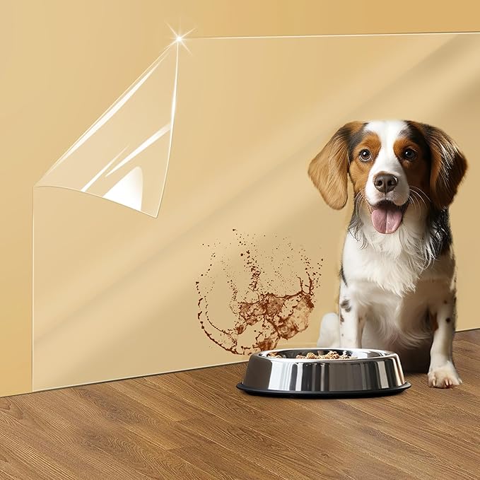 Electrostatic Wall Protective Film, Transparent Static Cling, Plastic Wall by Loiion