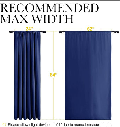 NICETOWN 2 Panels Blackout Curtains, Rod Pocket Thermal Insulated Drapes 84 - Image 6
