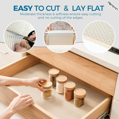 Hersvin Shelf Liners 16 in x 20 ft EVA Drawer Mats, Non-Adhesive Cupboard - Image 5