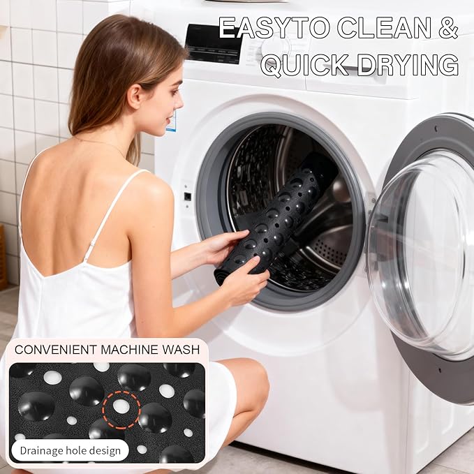 Anti-Slip Bathtub Shower mat, 39.3×15.7 inch（Approximately 100 × 40cm） Soft - Image 7