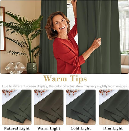 H.VERSAILTEX Blackout Curtains Thermal Insulated Window Treatment Panels Room - Image 3