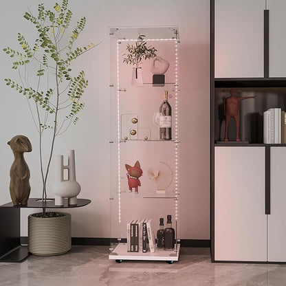 Yoluckea 4-Tier Glass Display Cabinet - Image 6
