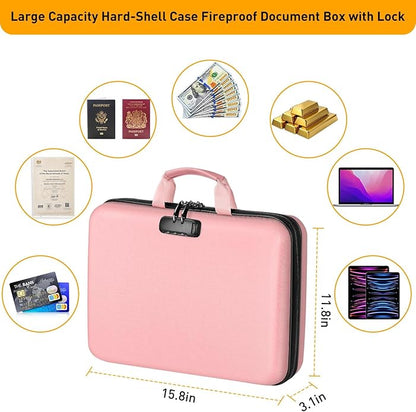Fireproof Document Organizer Bag, 5200℉ File Organizer Safe Box, Hard Shell - Image 8
