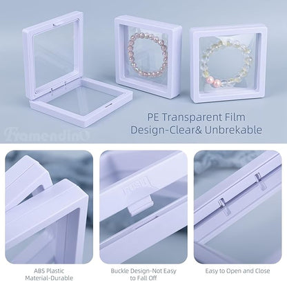 Framendino, 20 Pack White 3D Floating Frame Display Case Challenge Coin - Image 4