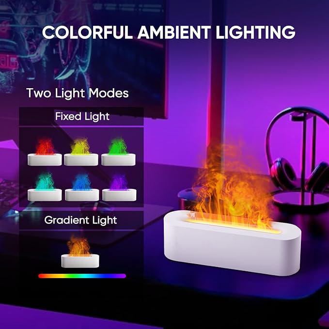 Essential Oil Diffuser, Fireplace Flame Fire Oil Diffuser, 150ml Ultrasonic - Image 3