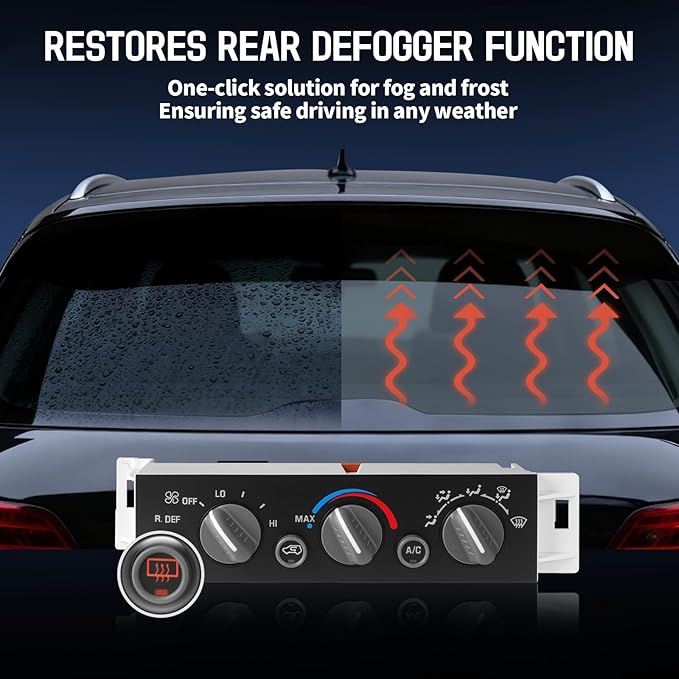 A/C Heater Control Panel with Rear Window Defogger - Image 6