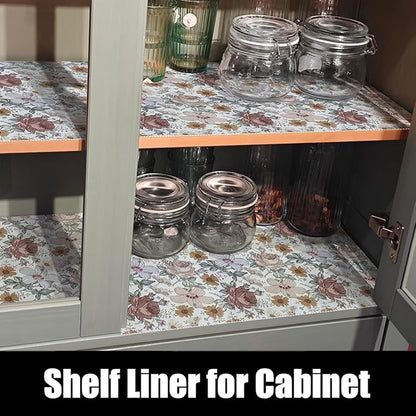 Floral Drawer Shelf Liners, 16IN x 10FT Non Adhesive and Strong Non-Slip - Image 6