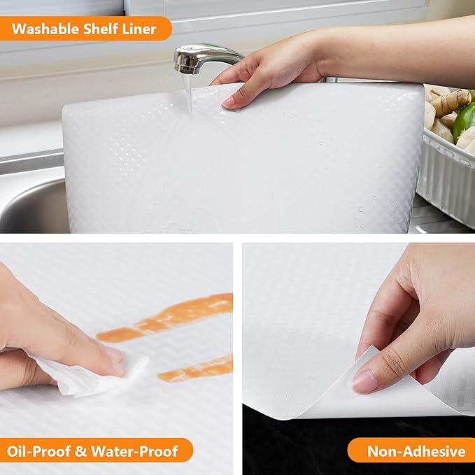 Shelf Liners for Kitchen Cabinets Refrigerator Liners Waterproof Kitchen - Image 4