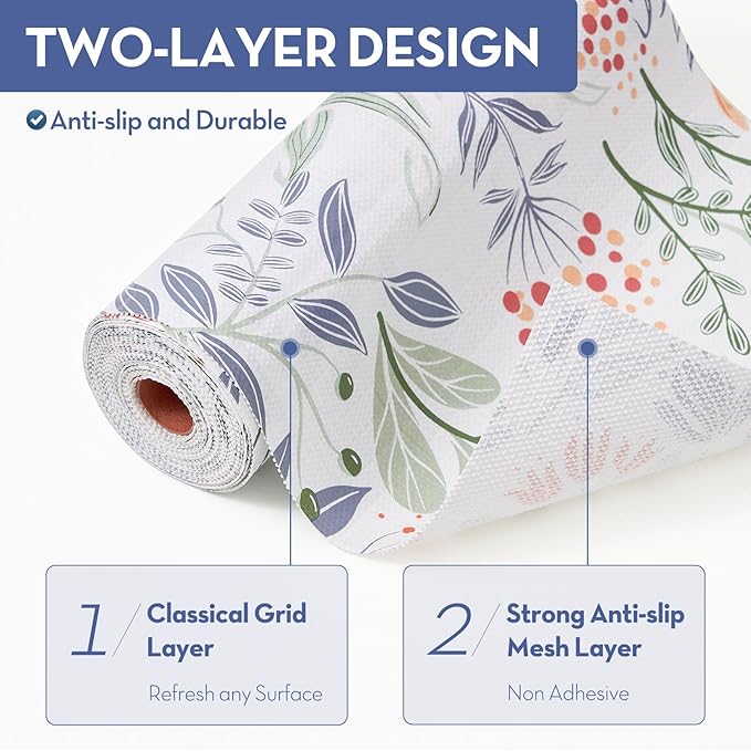 Drawer Shelf Liner, Non-Slip Kitchen Cabinet Liners Non-Adhesive Thick Strong - Image 5