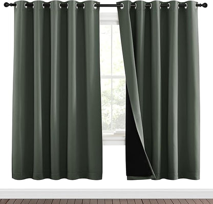 NICETOWN 100% Blackout Window Curtain Panels, Full Light Blocking Drapes - Image 2