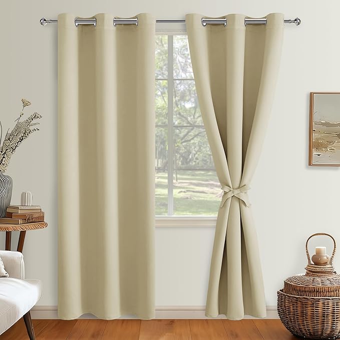 Hiasan Blackout Curtains for Bedroom, 42 x 84 Inches Long - Image 2