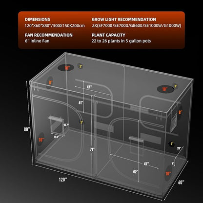 Spider Farmer 10x5 Grow Tent 2025 New, - Image 7