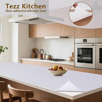 Shelf Liner, 11.8 Inches x 20 FEET Non-Slip Kitchen Cabinet Liner, Washable - Image 4