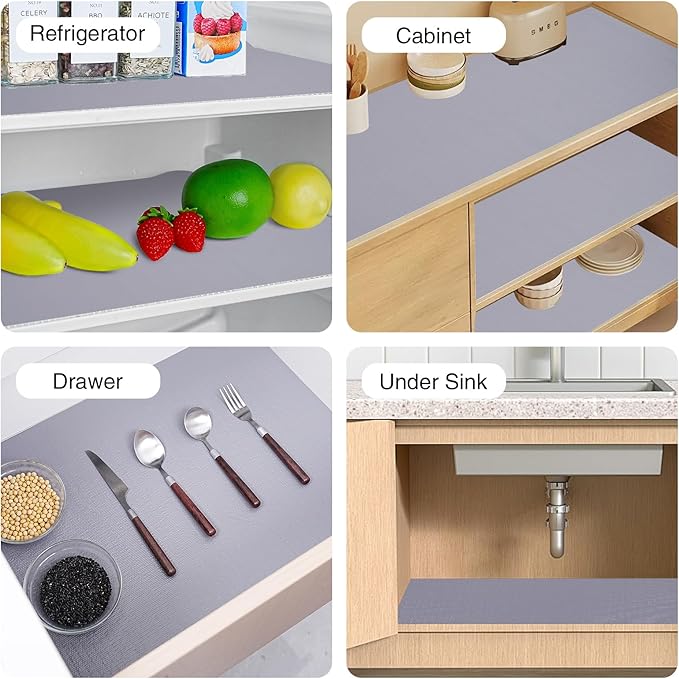 Drawer and Shelf Liner for Kitchen Cabinet, Non-Adhesive Cabinet Liner 24in x - Image 8