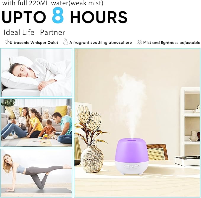HAPPTWS 220ml Essential Oil Diffuser, Upgraded Diffusers - Image 5