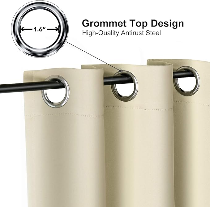 ChrisDowa Blackout Curtains 72 inches Long - Image 2